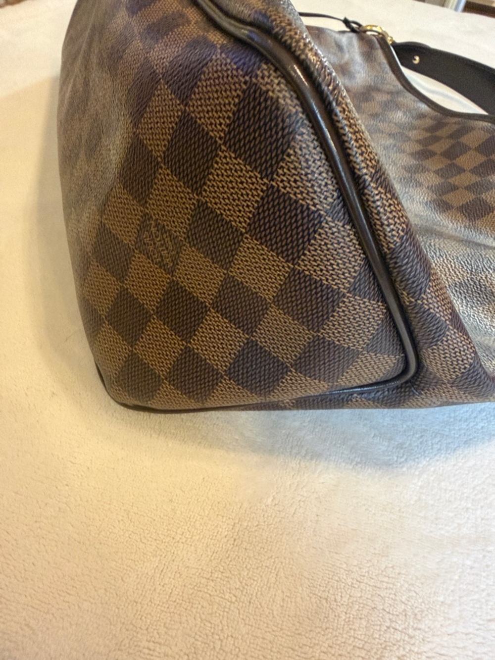 Louis Vuitton Brown Damier Ebene Hobo with Red Interior - Picture 8 of 12